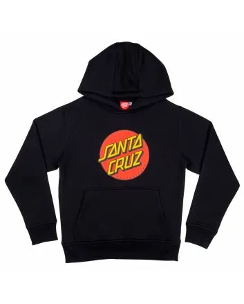 Sudadera con capucha Santa Cruz Youth Classic Dot negra para niño