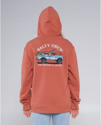 Mujer con sudadera oversize con capucha Salty Crew Baja Days Hoody Sierra