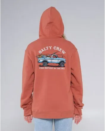 Mujer con sudadera oversize con capucha Salty Crew Baja Days Hoody Sierra