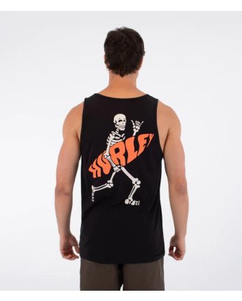 Hombre con camiseta de tirantes Hurley Tank Printing Press Flamingue Negra