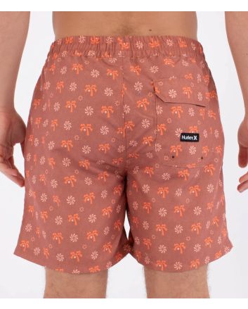 Hombre con boardshort de cintura elástica Hurley Volley Icon 17 Nectarine