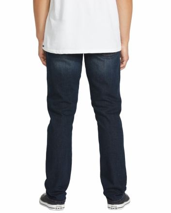 Hombre con Pantalón Vaquero Volcom Vorta Denim Azul New Vintage Blue