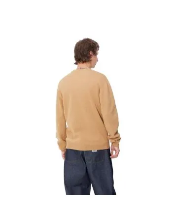 Hombre con Jersey de lana Carhartt WIP Alten Sweater Peanut Marrón