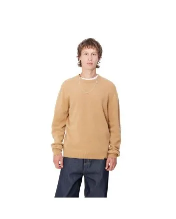 Hombre con Jersey de lana Carhartt WIP Alten Sweater Peanut Marrón