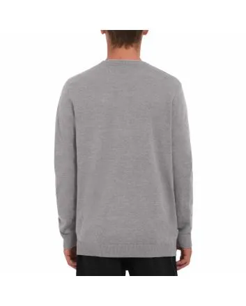 Hombre con Jersey Volcom Uperstand Sweater Gris 