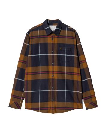 Camisa de franela Carhartt WIP Garnett LS Shirt Garnett Check Marrón para hombre