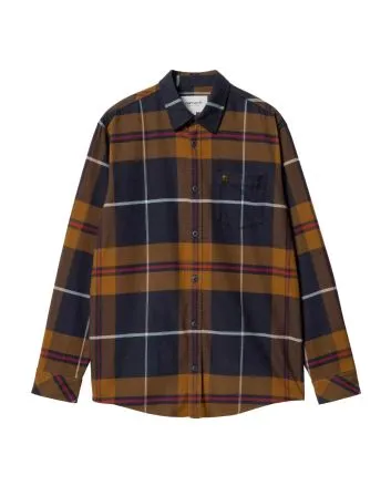 Camisa de franela Carhartt WIP Garnett LS Shirt Garnett Check Marrón para hombre