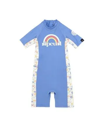 Licra de protección solar UPF 50 Rip Curl UV Spring azul para niñas de 2 a 6 años 