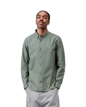 Hombre con Camisa Carhartt WIP L/S Bolton Shirt Velvet Green