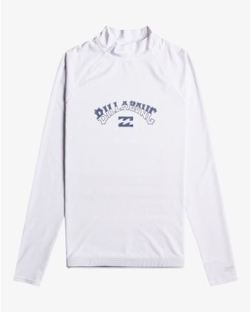 Licra de manga larga con protección solar UPF 50+ Billabong Arch blanca para hombre