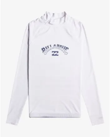 Licra de manga larga con protección solar UPF 50+ Billabong Arch blanca para hombre