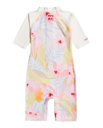 Mono de protección solar UPF 50 Billabong Billie Logo Combi con manga corta multicolor para niñas de 0 a 6 años