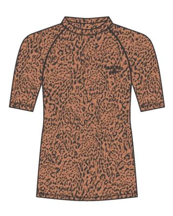 Licra de manga corta de protección solar Billabong Swim UPF 50+ marrón para mujer