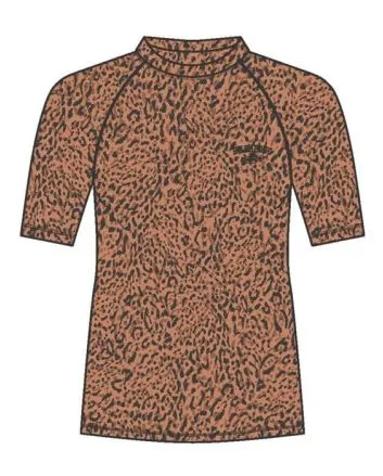 Licra de manga corta de protección solar Billabong Swim UPF 50+ marrón para mujer