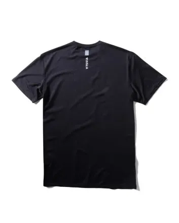 Camiseta de protección solar UV 50 Vissla Twisted Eco Rashguard Negra para hombre
