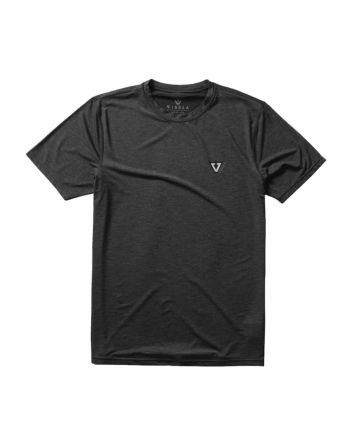 Camiseta de protección solar Vissla Twisted Eco Rashguard Negro Brezo para hombre