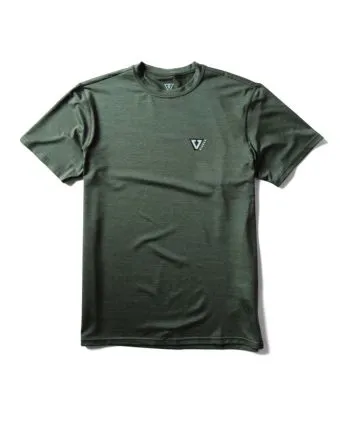 Licra de protección solar UPF 50 con manga corta Vissla Twisted Eco Verde Militar para hombre