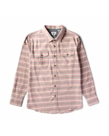 Camisa de franela Vissla Central Coast Eco LS Flannel Rosa para hombre