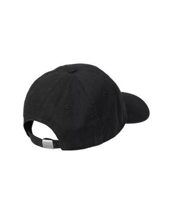 Gorra Carhartt WIP Madison Logo Negra con logo bordado en blanco Unisex