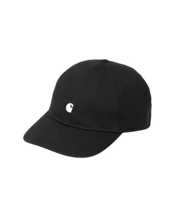 Gorra Carhartt WIP Madison Logo Negra con logo bordado en blanco Unisex