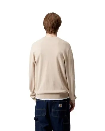 Hombre con Jersey de lana Carhartt WIP Madison Sweater Fleur de Sel/Black