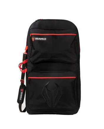 Funda de bodyboard doble NMD Travel Double Board en color negro con detalles en rojo 