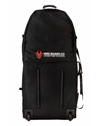 Funda acolchada con ruedas para tablas de bodyboard NMD Padded Wheelie Board Bag en color negro y rojo 