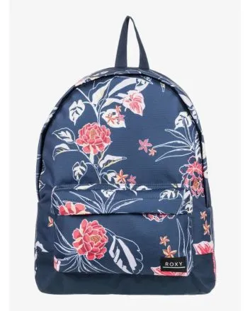 Mochila pequeña Roxy Sugar Baby 16L en color Azul con estampado floral para mujer