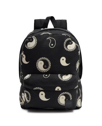 Mochila Vans Deana III 22L Negra con estampado Yin-Yang