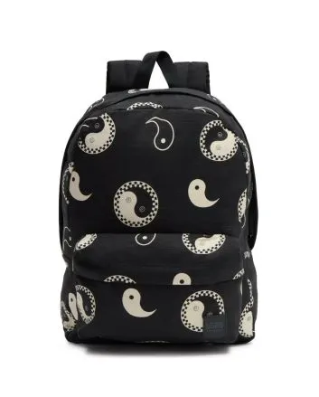 Mochila Vans Deana III 22L Negra con estampado Yin-Yang