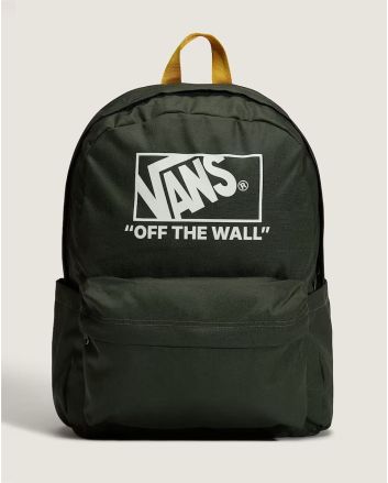 Mochila escolar Vans Old Skool Verde Oscuro 22L con logotipo Off the Wall