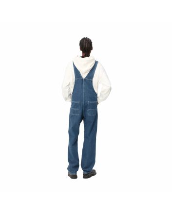 Mujer con Peto Vaquero Carhartt WIP W' Bib Overall Straight Azul Stone Washed