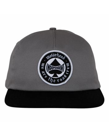 Gorra Independent x Motörhead Spade gris y negra Unisex