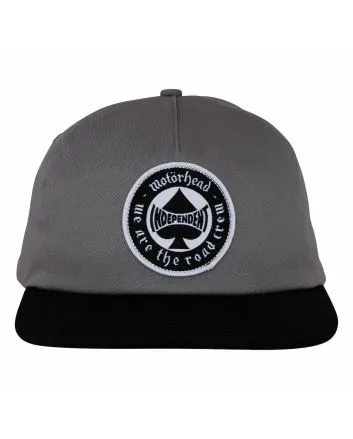 Gorra Independent x Motörhead Spade gris y negra Unisex