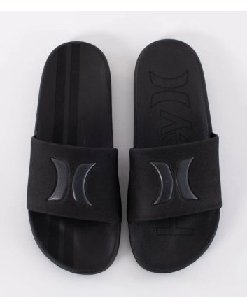 Chanclas Hurley Magu Slide negras para hombre