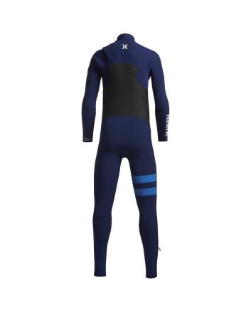 Traje de surf con cremallera en el pecho Hurley Advantage Plus 4/3 azul marino para chico