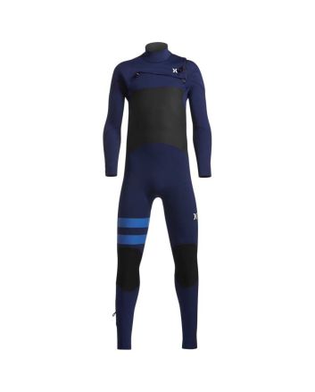Traje de surf con cremallera en el pecho Hurley Advantage Plus 4/3 azul marino para chico