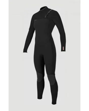 Traje de surf con cremallera en el pecho O'Neill Hyperfreak 4/3 Plus negro para mujer 
