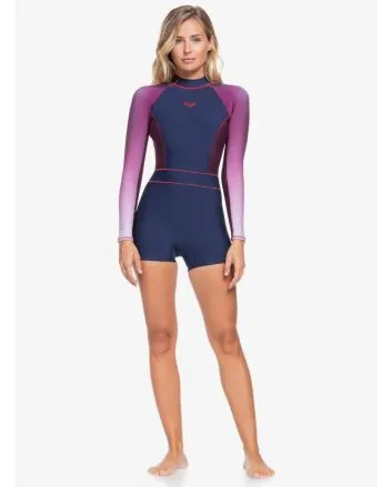 Traje de Surf de Primavera con manga corta y cremallera en la espalda Roxy 1.5mm Rise Collection azul marino para Mujer
