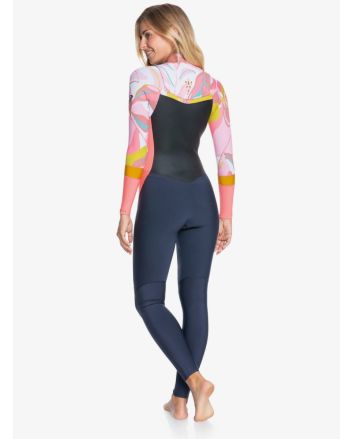 Traje de Surf de Neopreno con Cremallera en el Pecho Roxy 4/3mm Syncro GBS Jet Gry para mujer