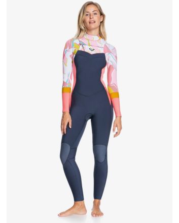Traje de Surf de Neopreno con Cremallera en el Pecho Roxy 4/3mm Syncro GBS Jet Gry para mujer