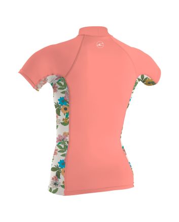 Camiseta de protección solar O'Neill Girls Premium Skins rosa floral para niña 4-16 años