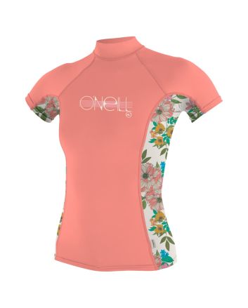 Camiseta de protección solar O'Neill Girls Premium Skins rosa floral para niña 4-16 años