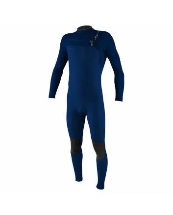 Traje de surf con cremallera en el pecho O'Neill Hyperfreak 4/3mm Plus Azul Marino para hombre