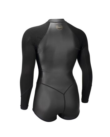 Neopreno de primavera O'Neill Women's Bahia 2/1mm Short Spring con cremallera frontal y manga larga para mujer