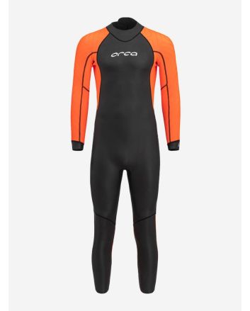 Neopreno de aguas abiertas Orca Openwater Vitalis Hi-Vis Negro y Naranja para hombre