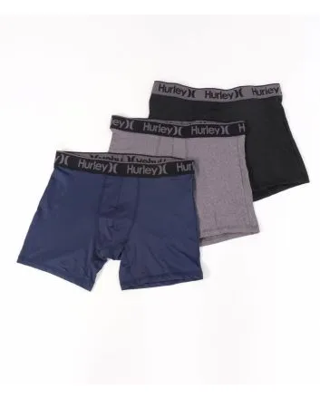 Pack 3 unidades Calzoncillos Hurley Regrind Core Boxer para hombre