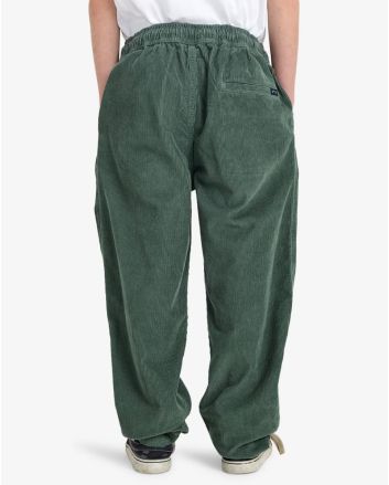 Niño con Pantalón de pana con cintura elástica Billabong Youth Larry Cord Verde  