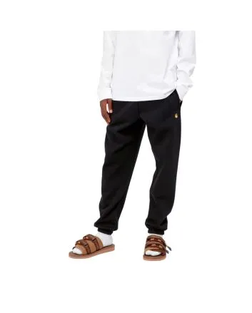 Hombre con Pantalón de chándal Carhartt WIP Chase Sweat Negro-Dorado