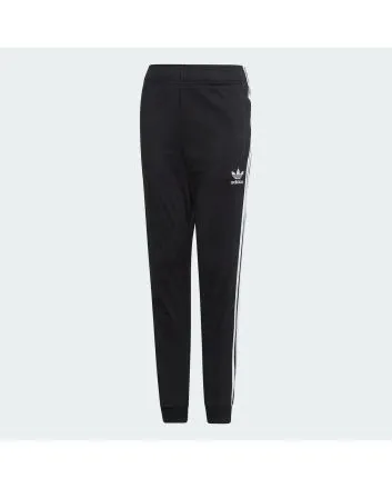 Pantalón de chándal Adidas Junior Superstar Pants negro y blanco para niños y niñas de 8-16 años